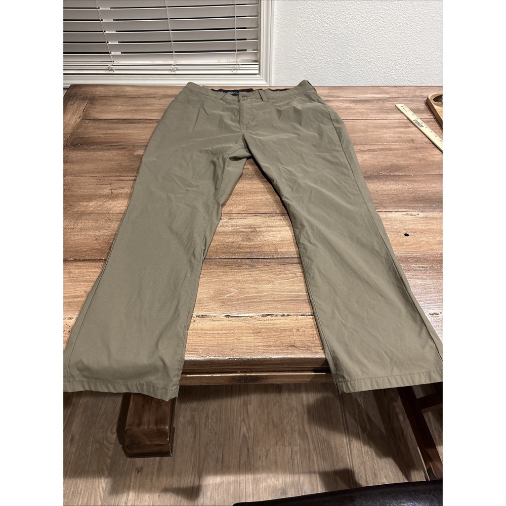 Eddie Bauer Pants Mens 33x29 Green Water Resistant Stretch Hiking Outdoor Nylon‎